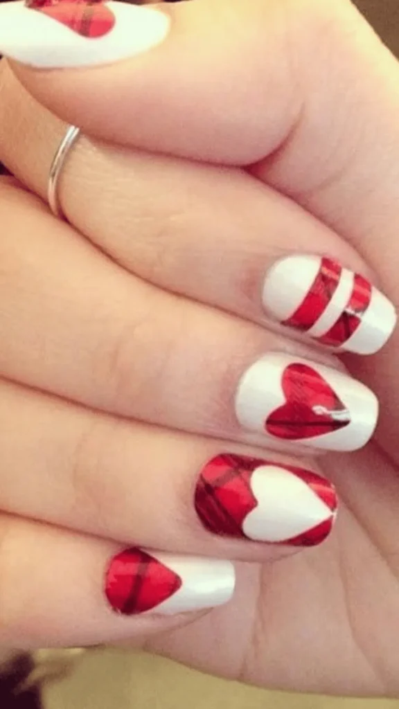 Plaid Hearts French Style