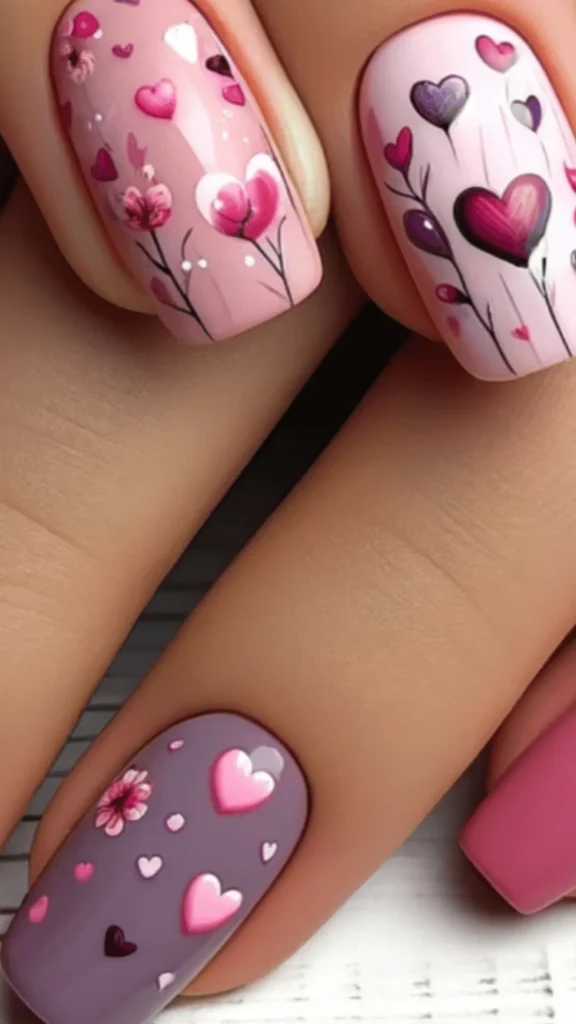 Pastel Hearts & Floral Whimsy