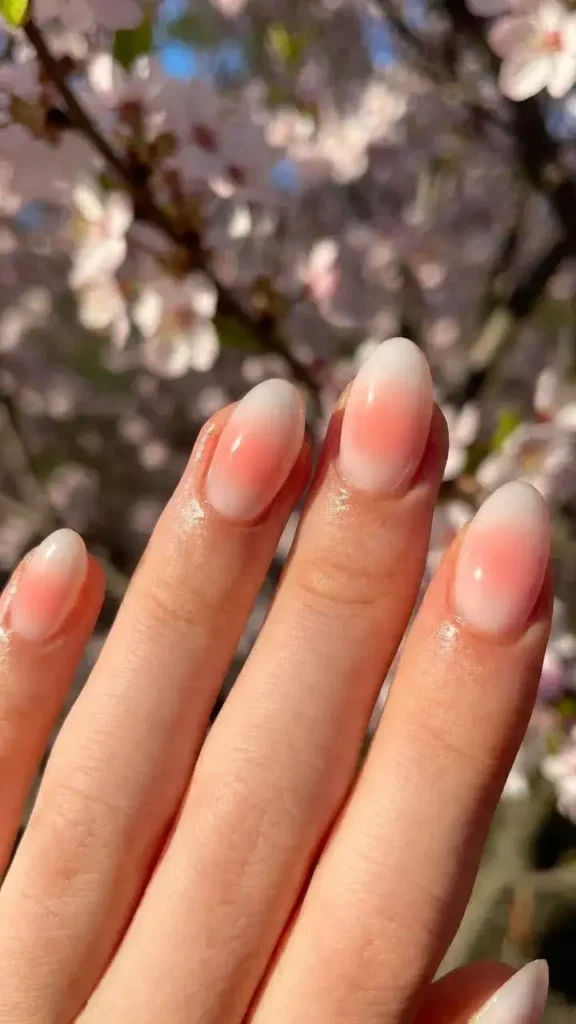 Blush Ombre Milky Nails