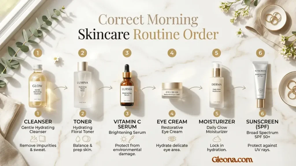 Correct Morning Skincare Routine Order