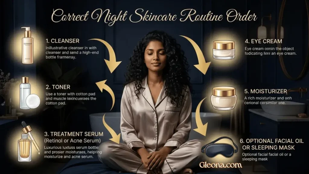 Correct Night Skincare Routine Order